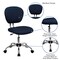 Emma and Oliver Mid-Back Mesh Padded Swivel Task Office Chair with Chrome Base